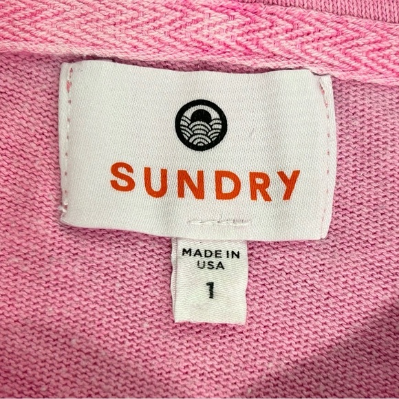 Sundry Pink Hoodie Kangaoo pockets size 1 or Small - Picture 4 of 5